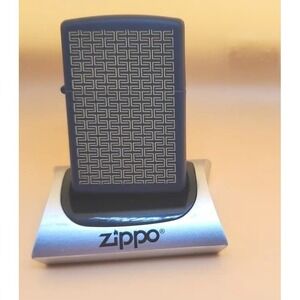 Zippo Lighter PF 20 Deco Line Pattern,  Mat Black  New And Unused